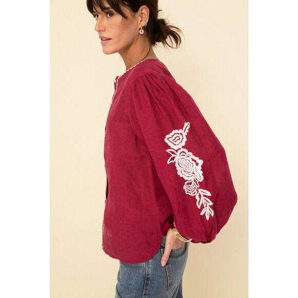 Sonmer Leonor Blouse in Cherry - Picture 4 of 5